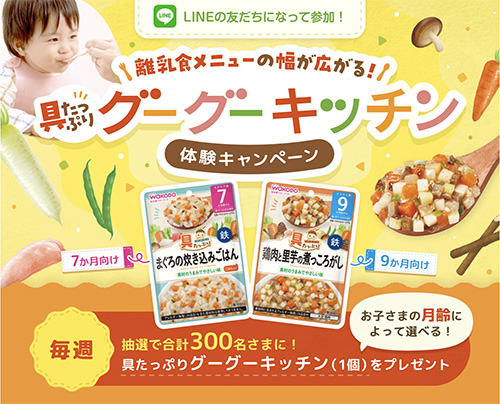 和光堂 離乳食 具たっぷりグーグーキッチン：試供品1個の無料サンプルプレゼント